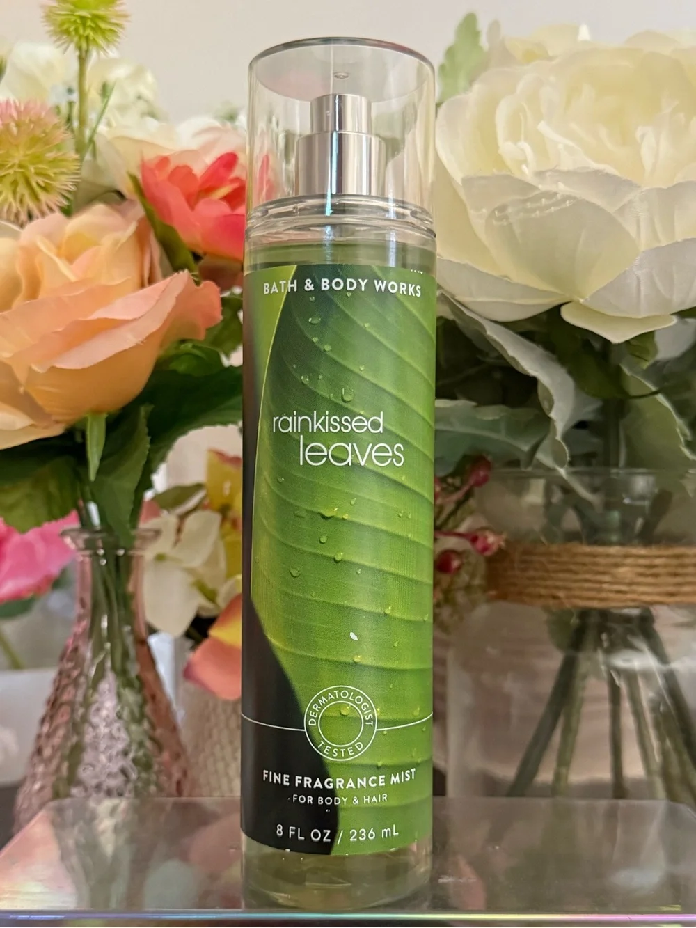 🆕🍃 BATH & BODY WORKS “RAIN KISSED LEAVES“ FINE FRAGRANCE MIST. BRAND NEW.